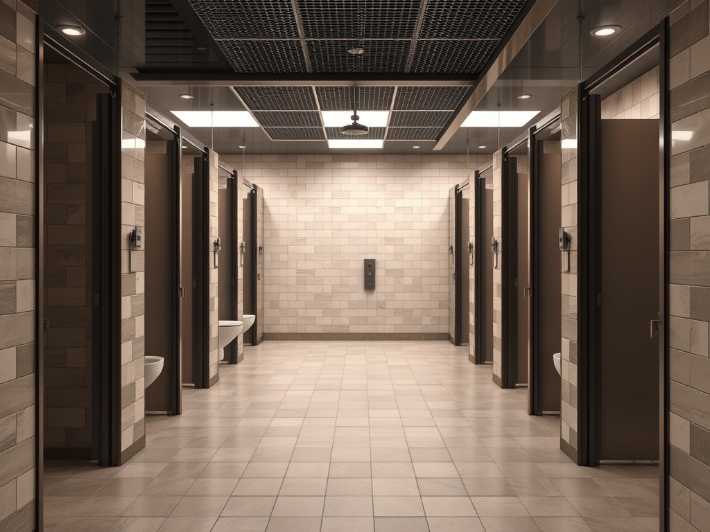 Restroom finish selections that hold up under heavy use